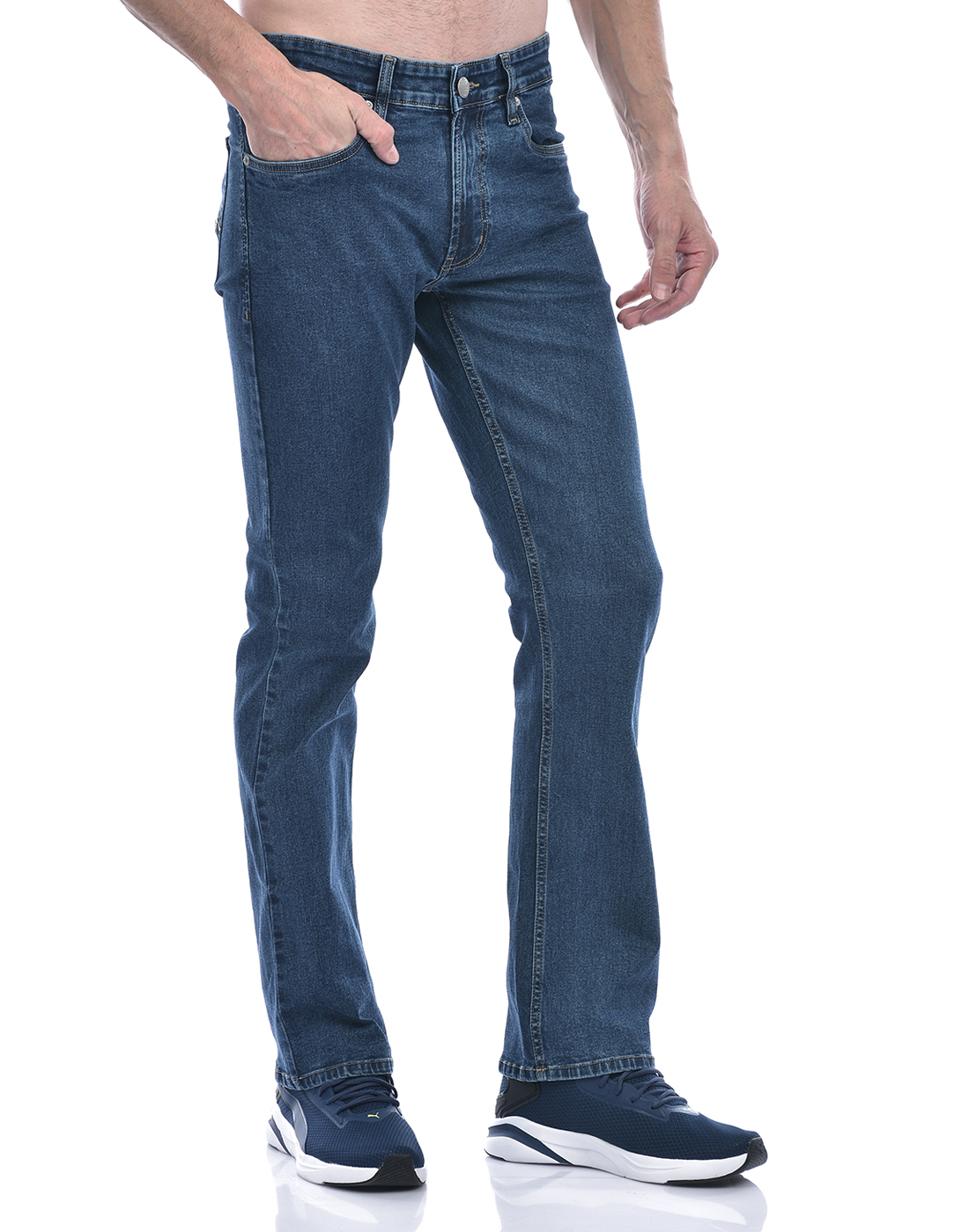 Numero Uno Men Faded Light Blue Jeans